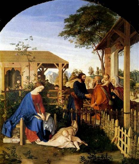 Julius Schnorr von Carolsfeld The Family of St John the Baptist Visiting the Family of Christ Norge oil painting art
